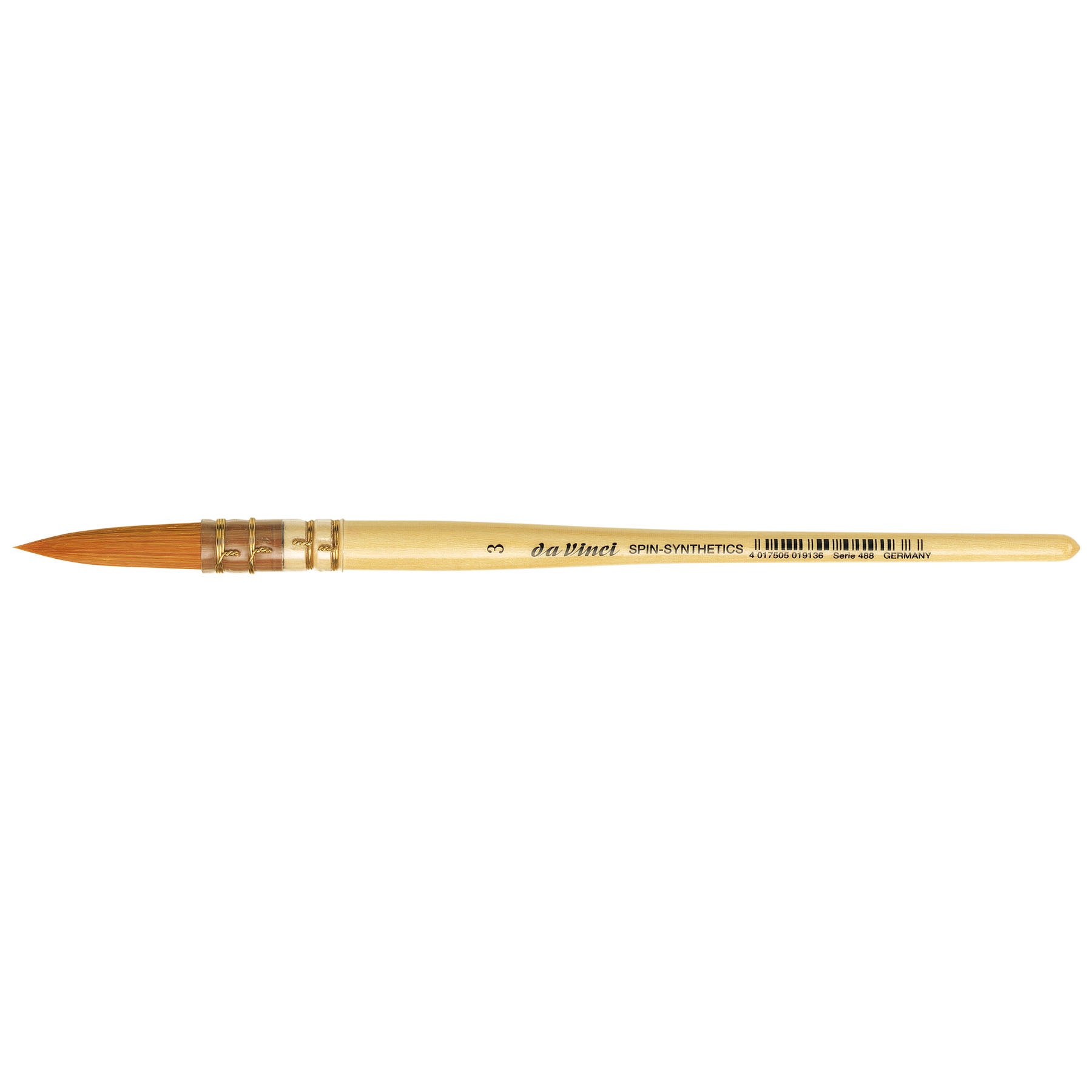 COSMOTOP-SPIN Quill Brush, Synthetic, Watercolor & Indian Ink, Round, Series 488, Size 3