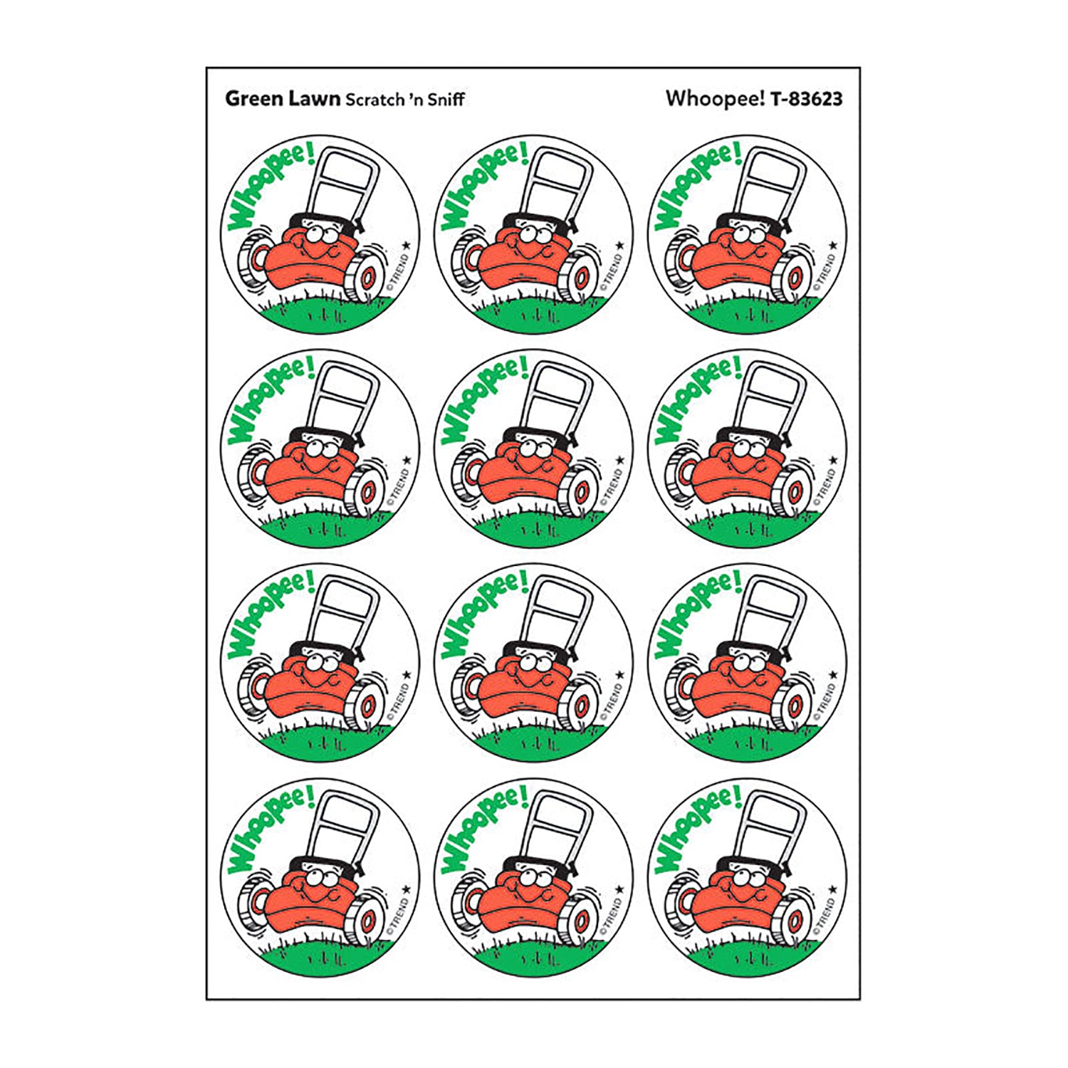Whoopee!/Green Lawn Scented Stickers, Pack of 24
