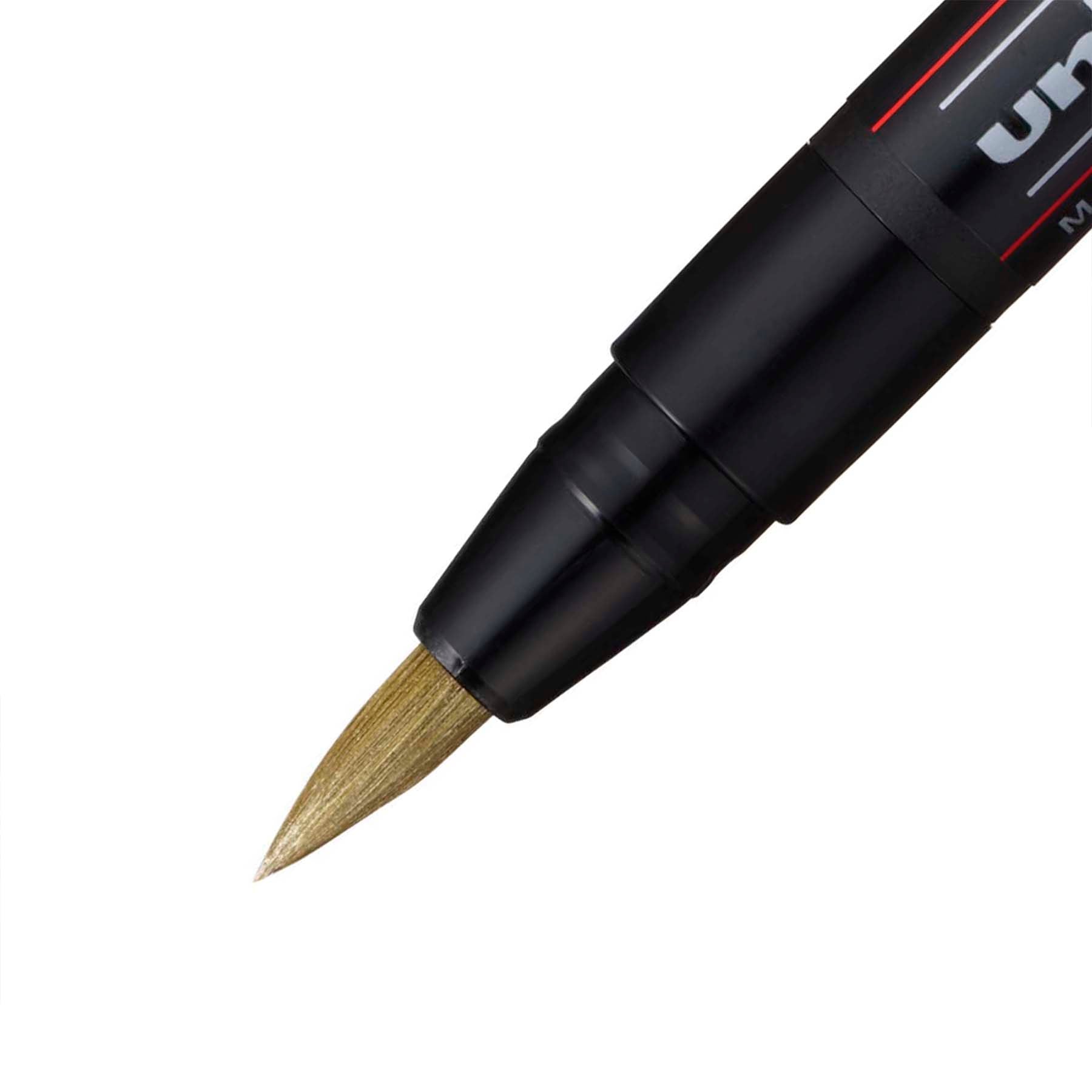 uni® POSCA PCF-350 Water-Based Paint Markers, Brush Tip (1-10mm), Gold