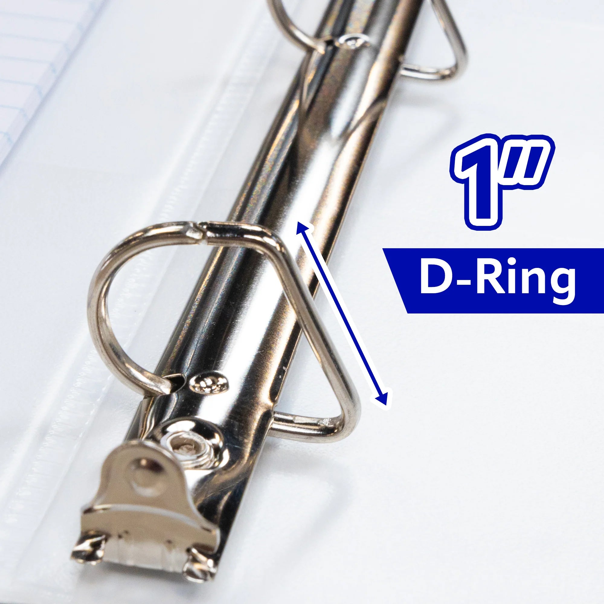 PVC-Free Slant-D Ring View Binder with 4-Pockets, 1", White