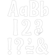 White 4" Wild Whimsy Self-Adhesive Letters, 222 Pieces