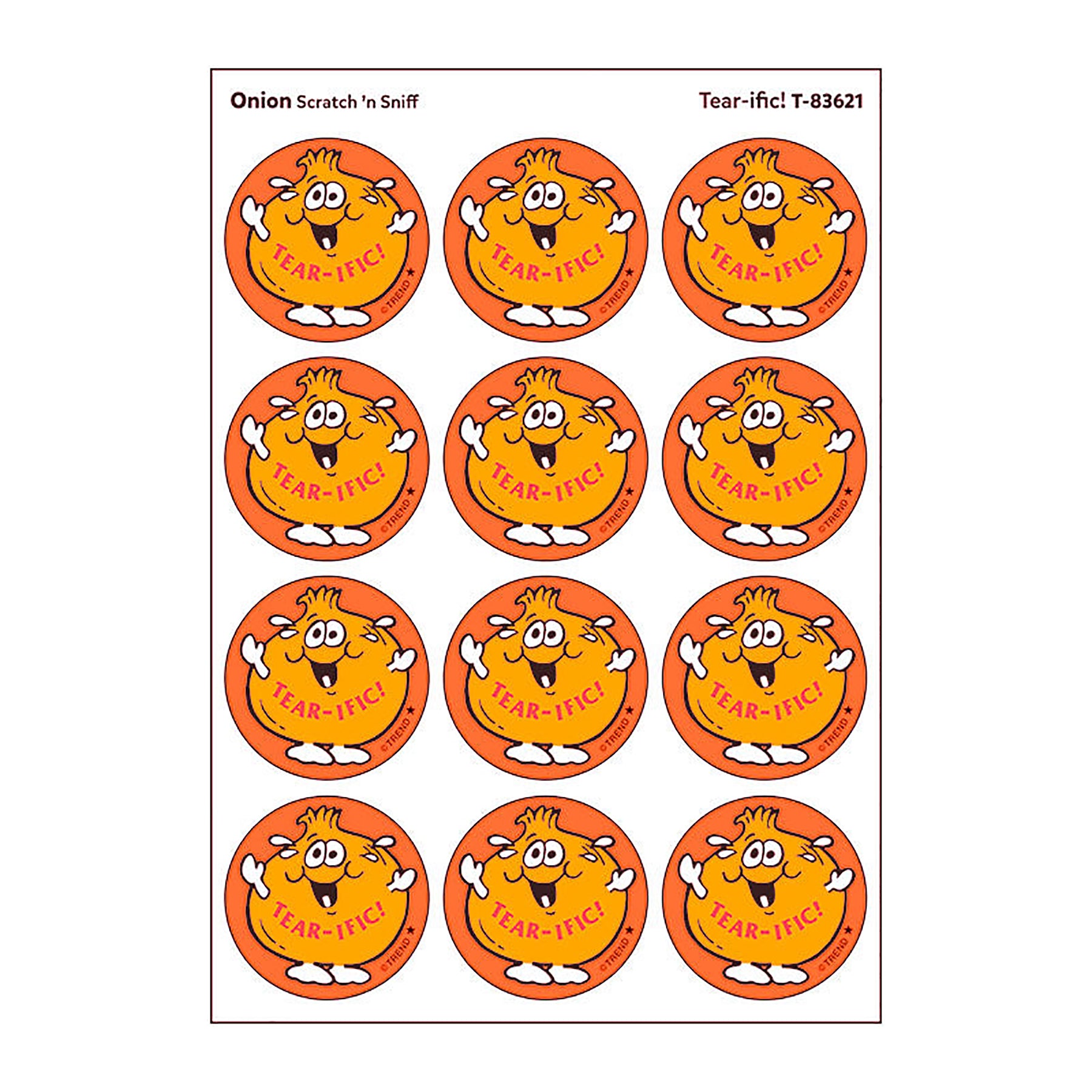 Tear-ific!/Onion Scented Stickers, Pack of 24