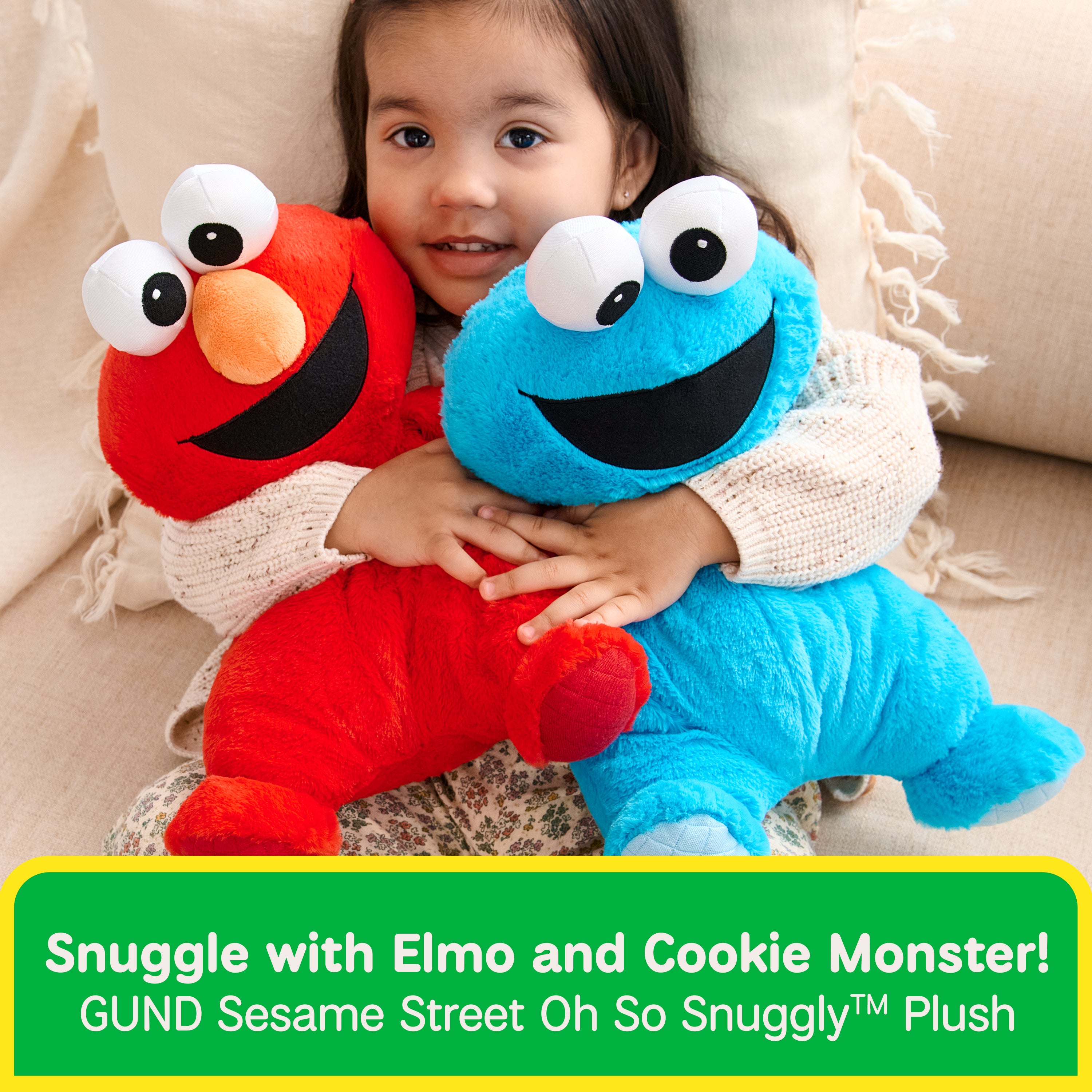 GUND Sesame Street Official Oh So Snuggly Cookie Monster Plush, Plush Muppet, Sensory Toy, Stuffed Animals for Babies and Infants, Red, 12.5”
