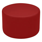 Pro Series Upholstered Round Ottoman 12" Height - Crimson