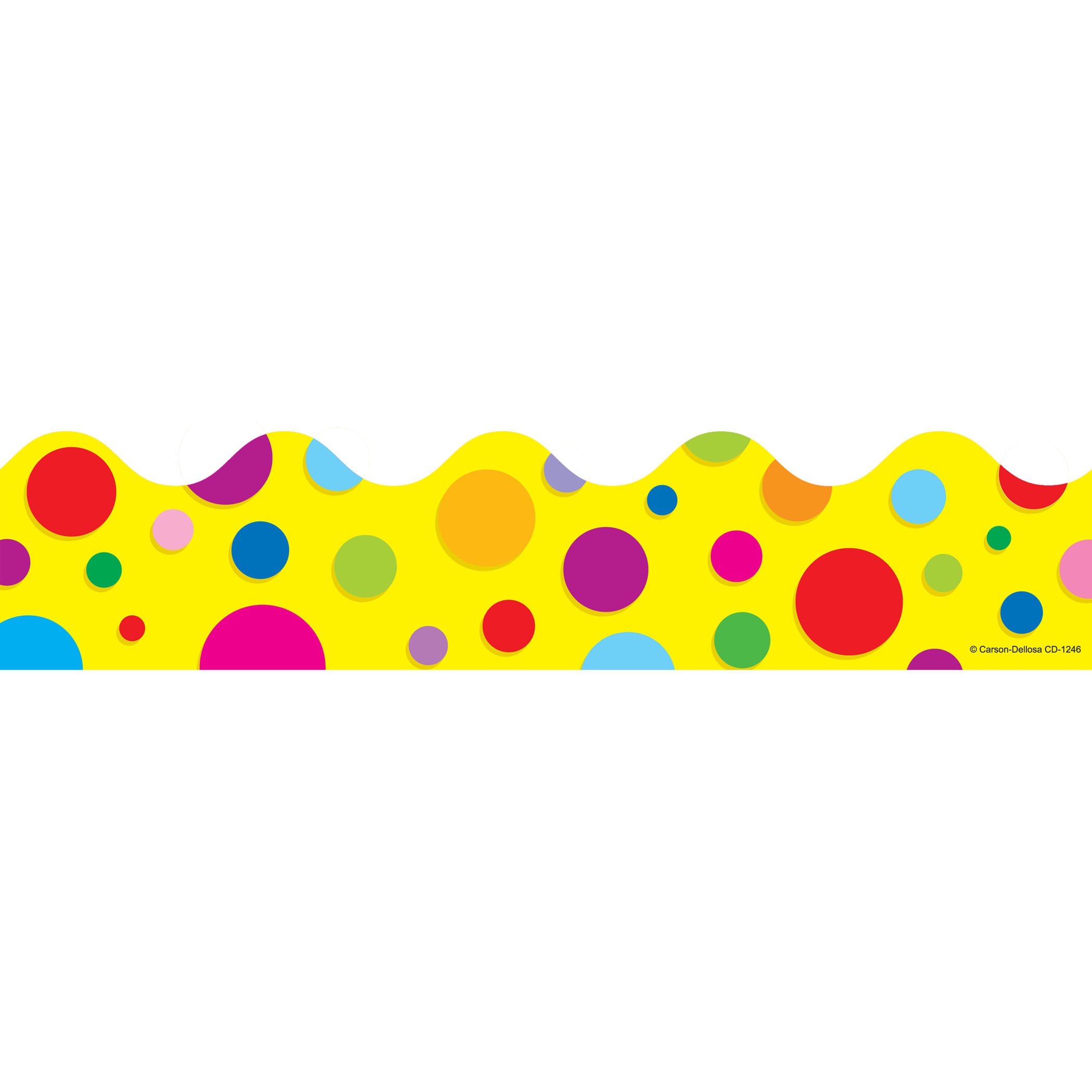 Scalloped Variety Border Set IV: Rainbow, Colorful Dots, Big Rainbow Dots, and Rainbow Swirls