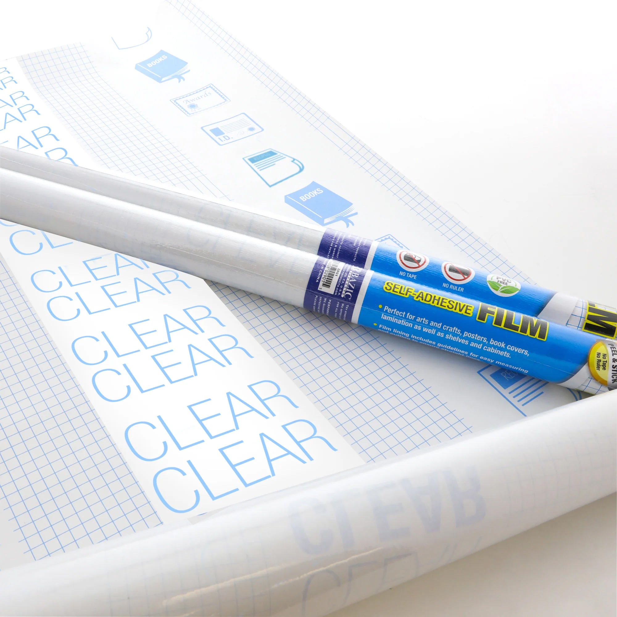 Clear Self Adhesive Book Cover, 17.5" x 60"