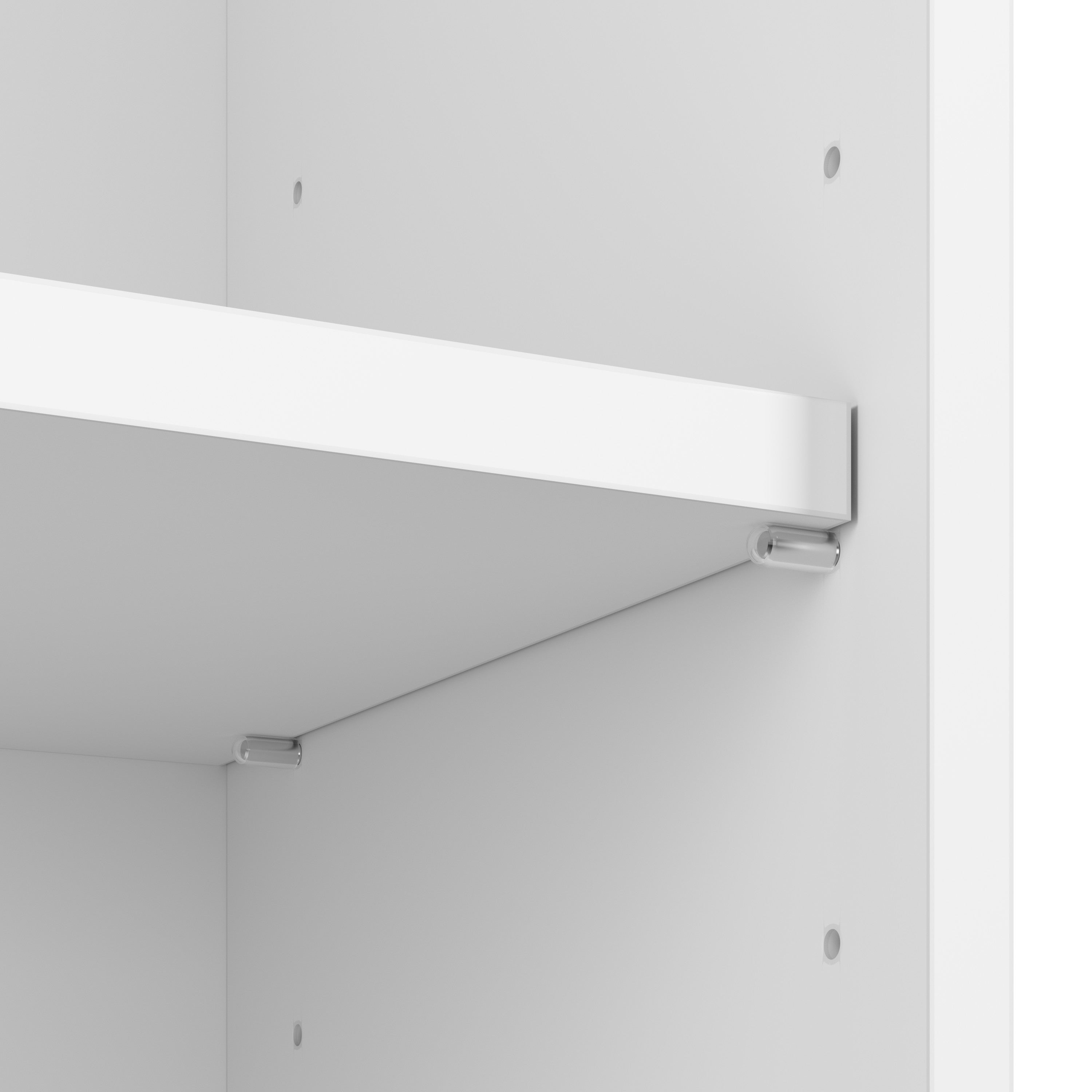 Bush Business Furniture Hustle 2 Person Computer Desk with Low Storage Cabinets, Power Grommets, and Privacy Screen in White - 59.44" Width x 29.37" Depth x 30.07" Height