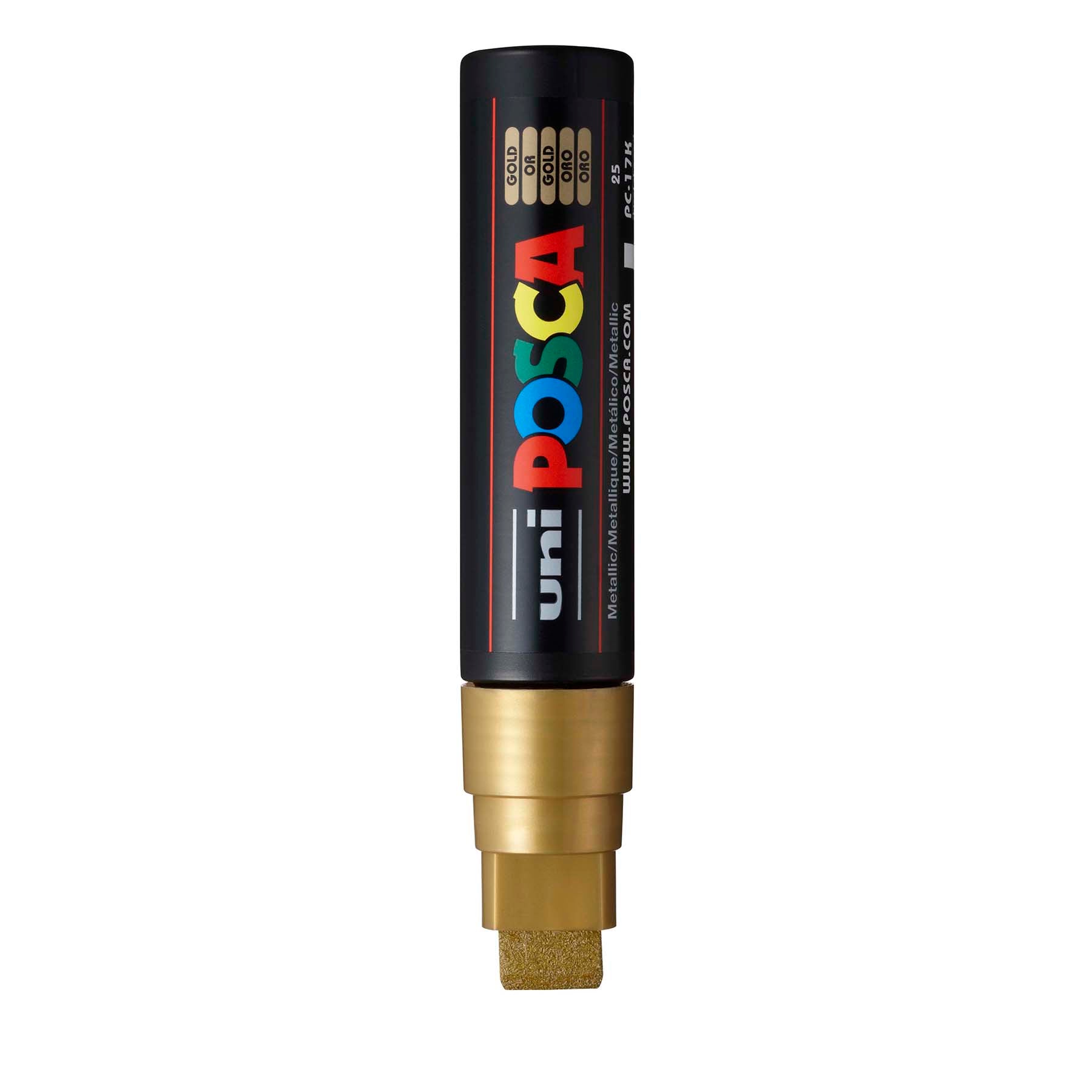 uni® POSCA PC-17K Water-Based Paint Markers, Extra Broad Tip (15mm), Gold