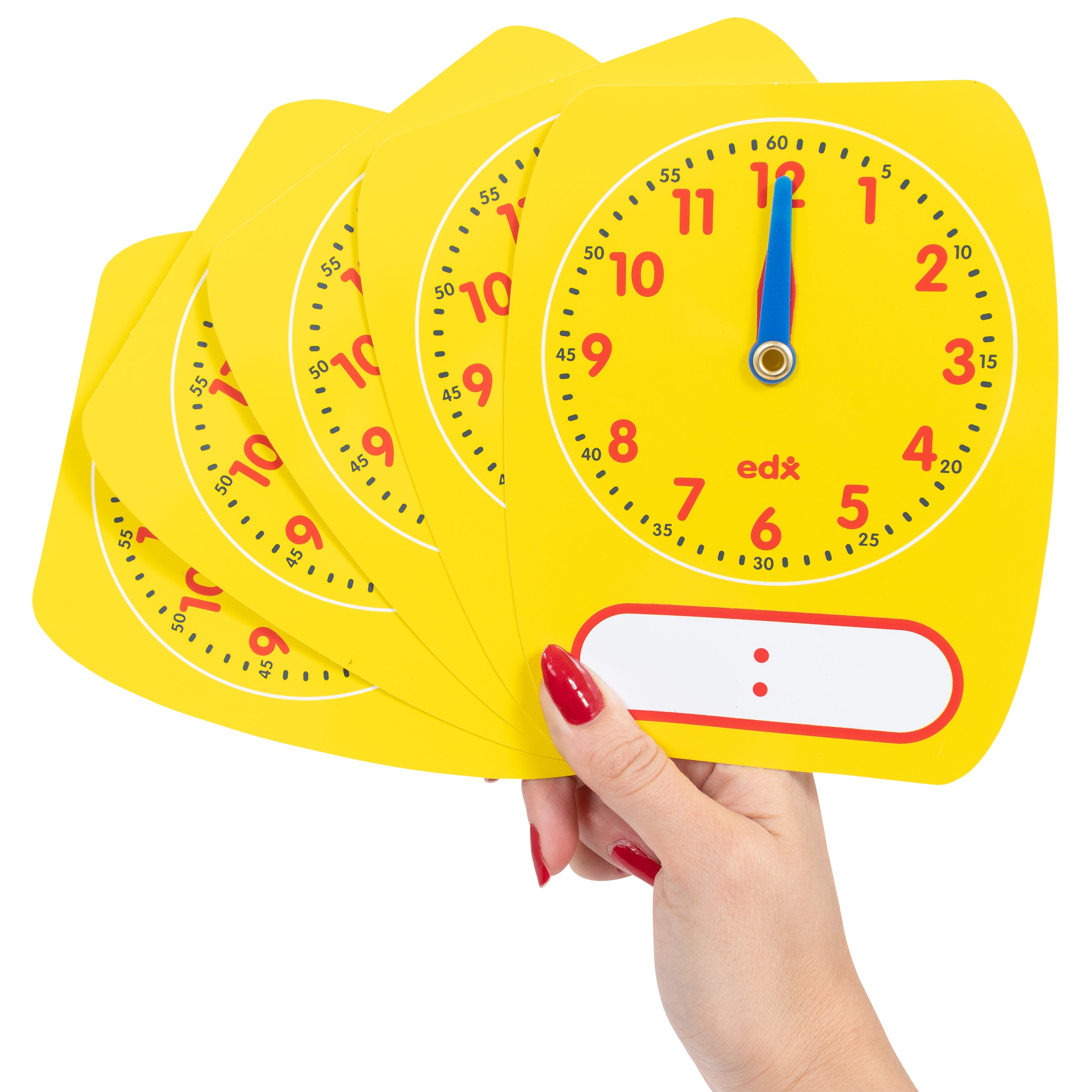 Write-On Wipe-Off Clock Dials