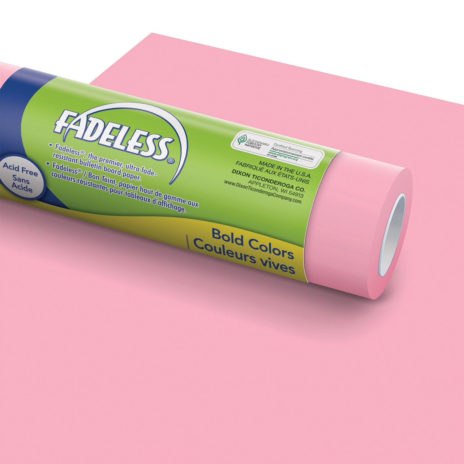 Bulletin Board Art Paper, Pink, 48" x 50', 1 Roll