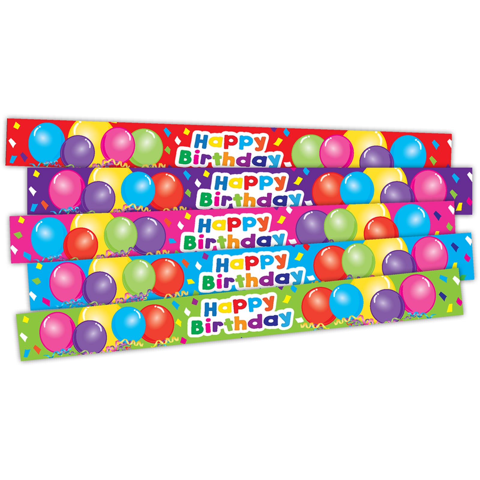 Happy Birthday Balloons Slap Bracelets