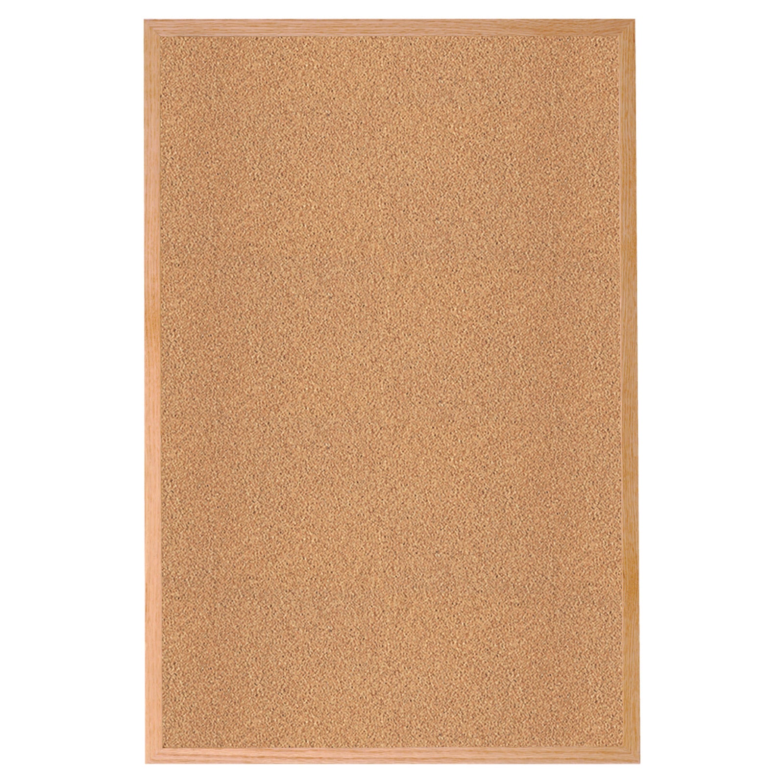Natural Cork Bulletin Board with Wood Frame, 2'H x 3'W