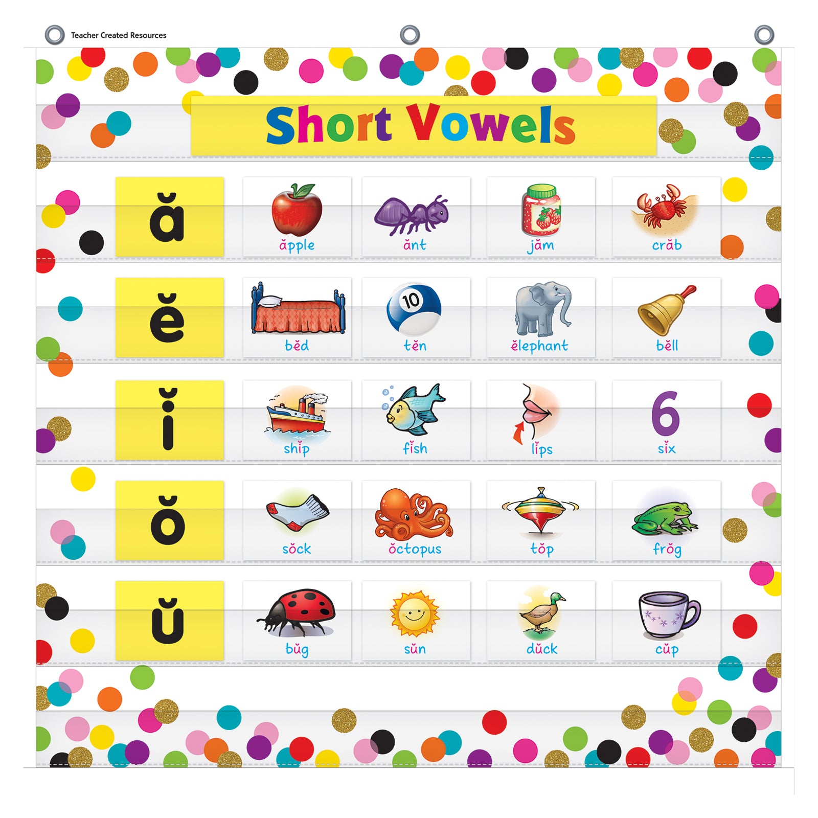 Confetti 7 Pocket Chart (28" x 28")