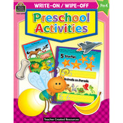 Write-On/Wipe-Off: Preschool Activities
