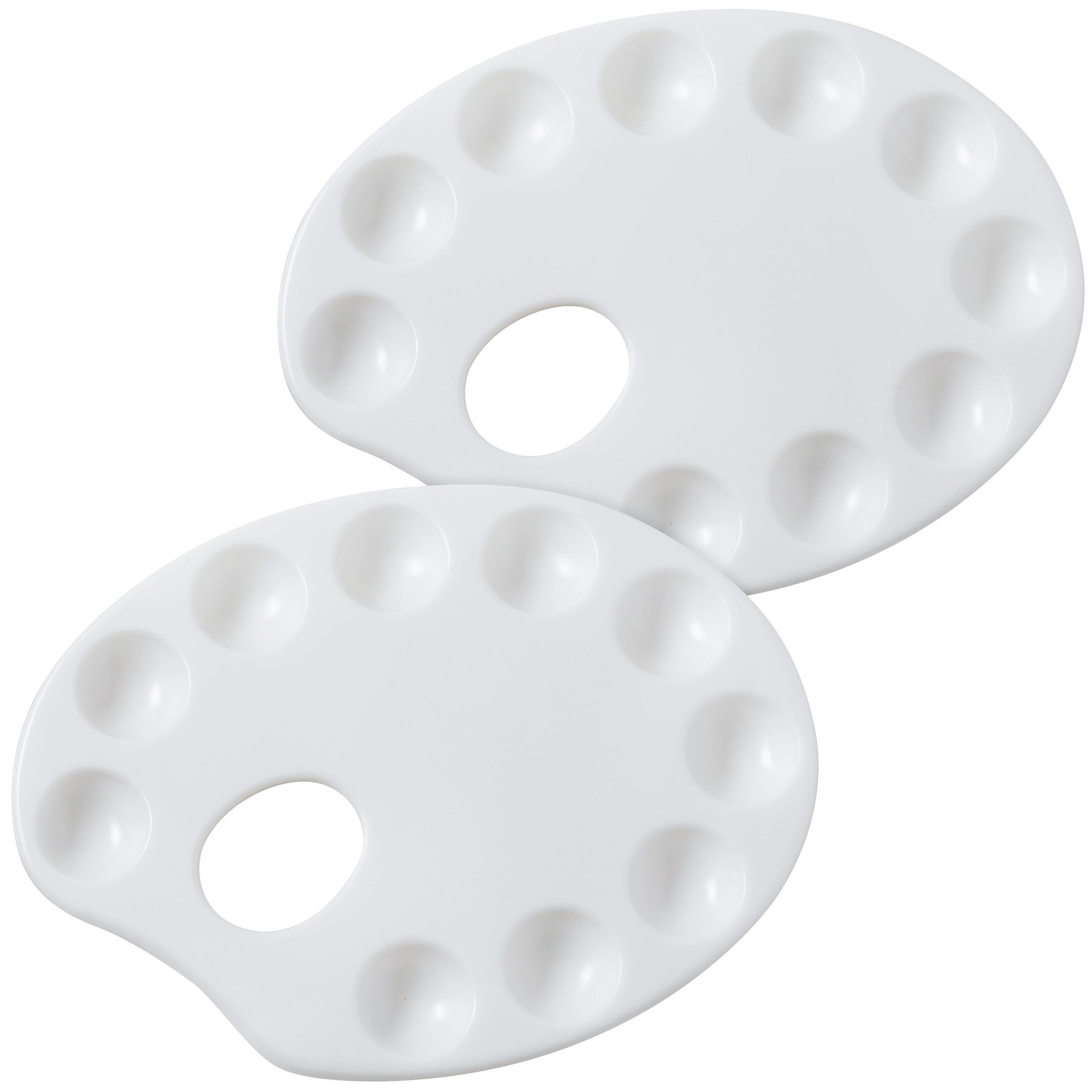 Palette-Shaped Paint Trays, White, 9" x 6.75", 2 Count