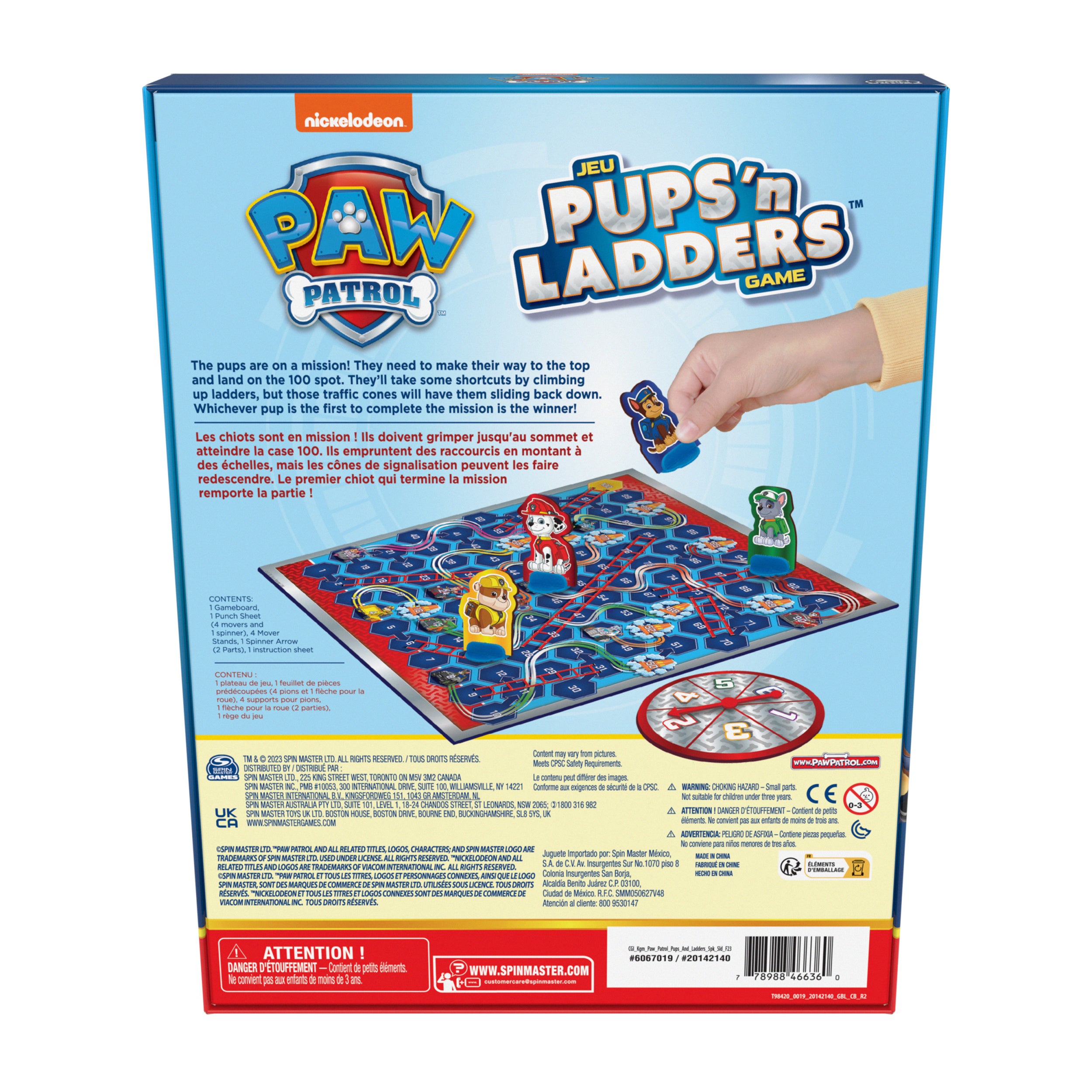 Spin Master Games, PAW Patrol Pups ‘N Ladders Game, PAW Patrol Toys, Classic Activity Toy, for Kids & Family, 2-4 Players, for Ages 4 & Up