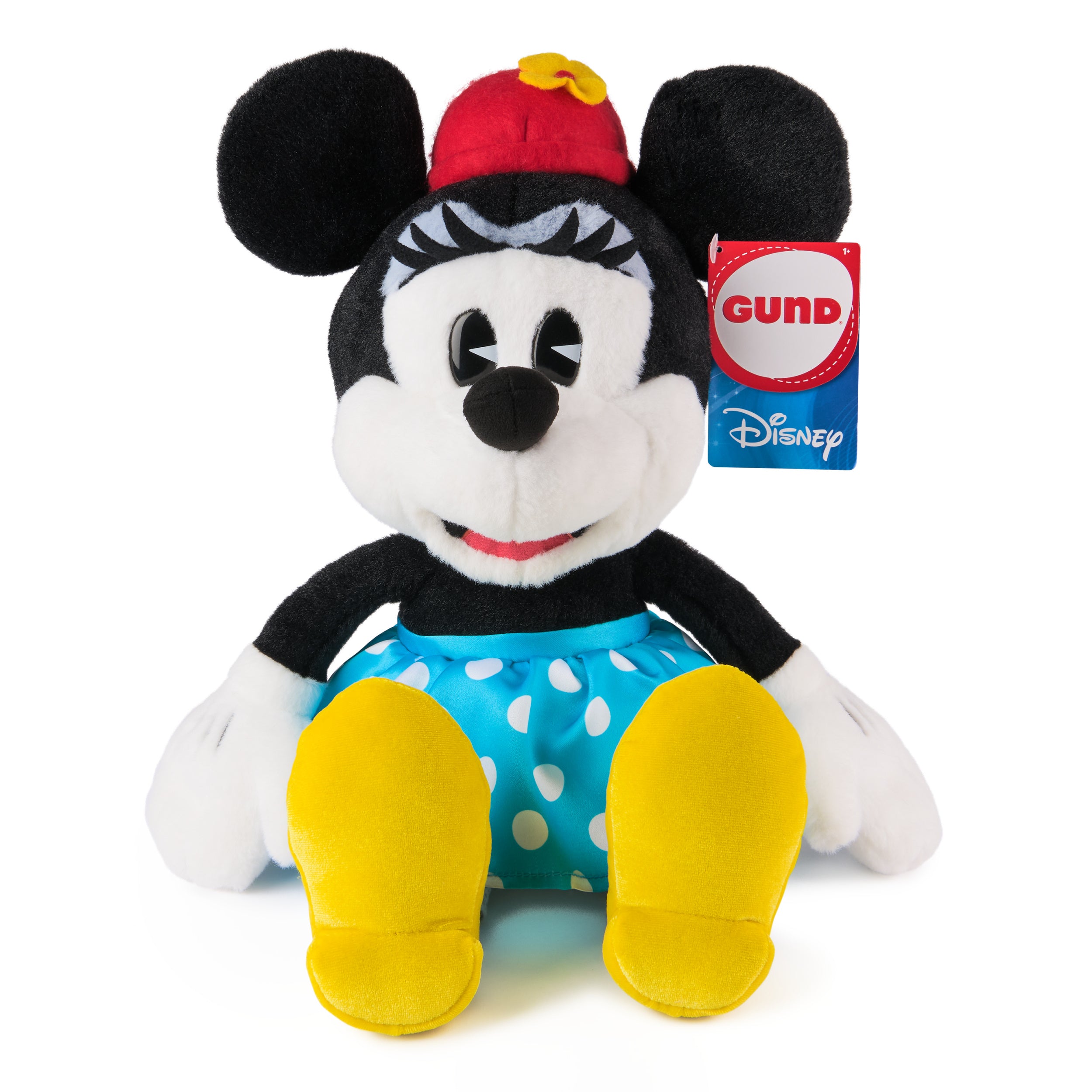 GUND Disney Official Minnie Mouse Classic Plush, Mickey and Friends, Deluxe Collector Stuffed Animal for Ages 1 and Up, Black/White, 14”