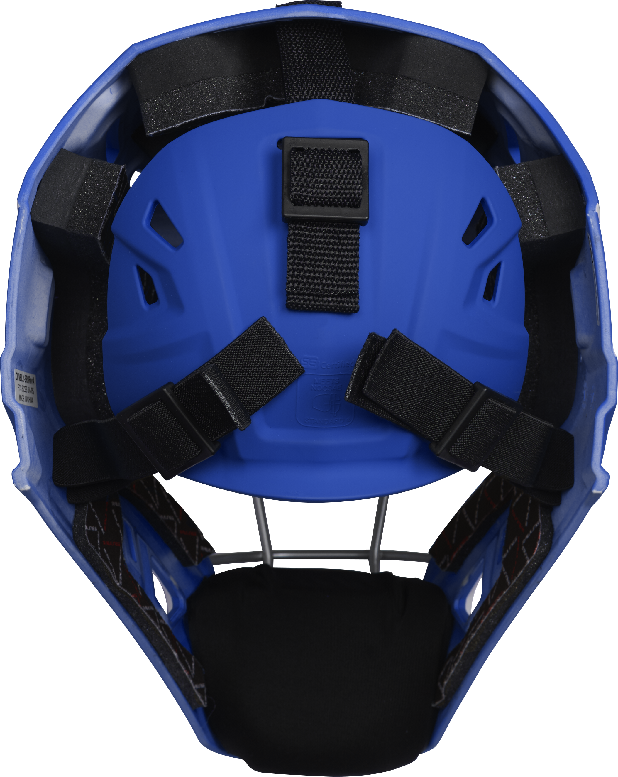 Rawlings Velo 2.0 Matte Senior Catchers Helmet - Royal/Scarlet