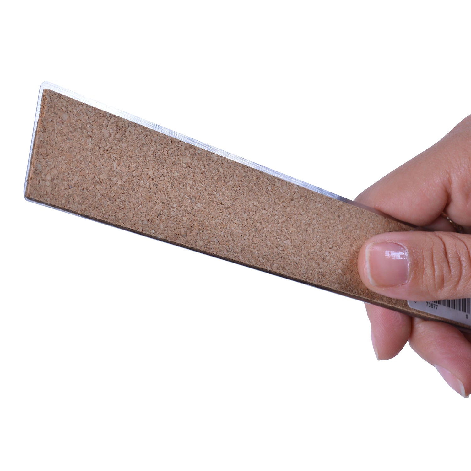 12" Stainless Steel Office Ruler With Non Slip Cork Base