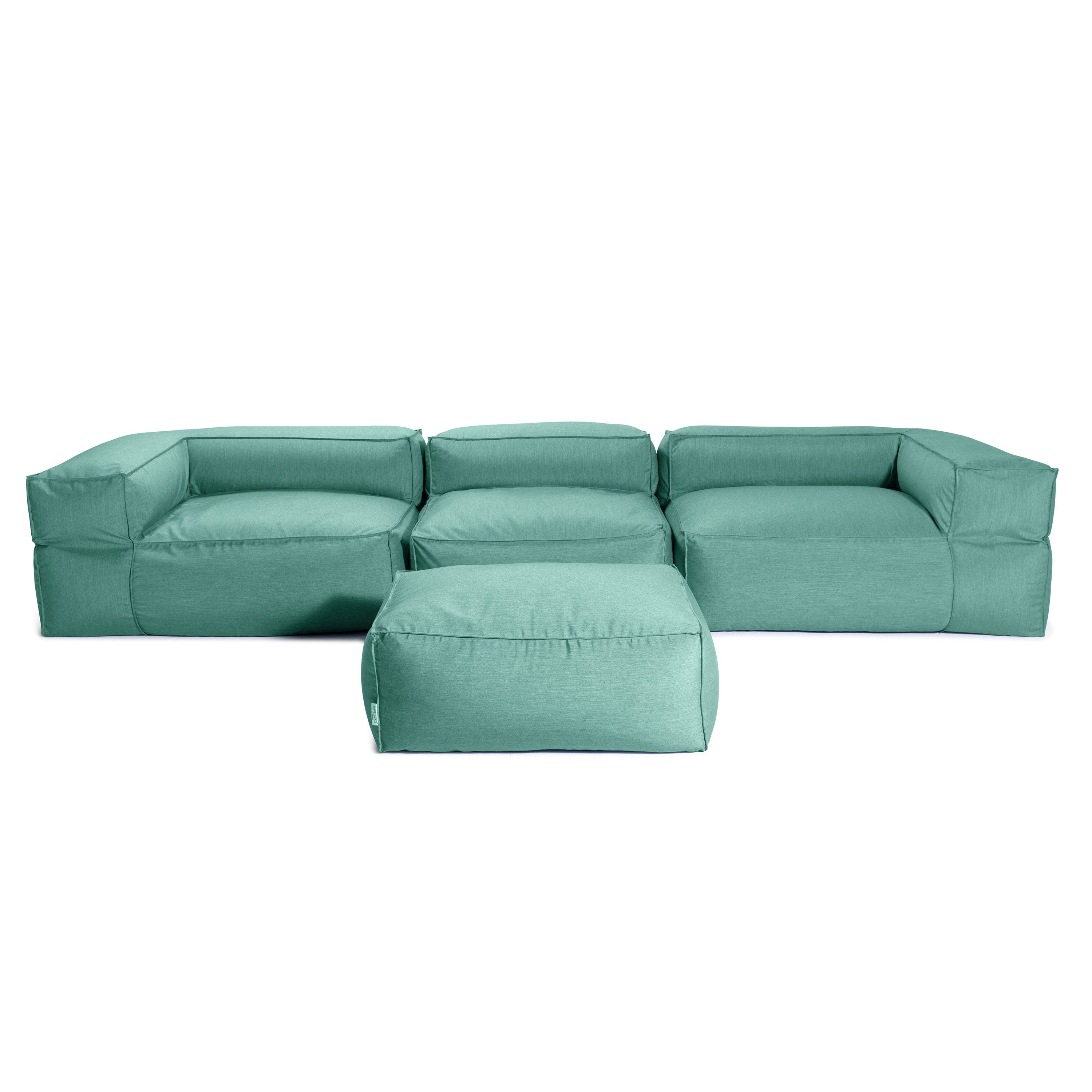 Baya 4 Piece Outdoor Sofa with Ottoman - Luxurious European Style Soft Seating, Breeze