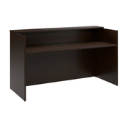 Bush Business Furniture Arrive 72W x 30D Reception Desk with Shelf in Mocha Cherry - 71.02" Width x 29.49" Depth x 40.35" Height