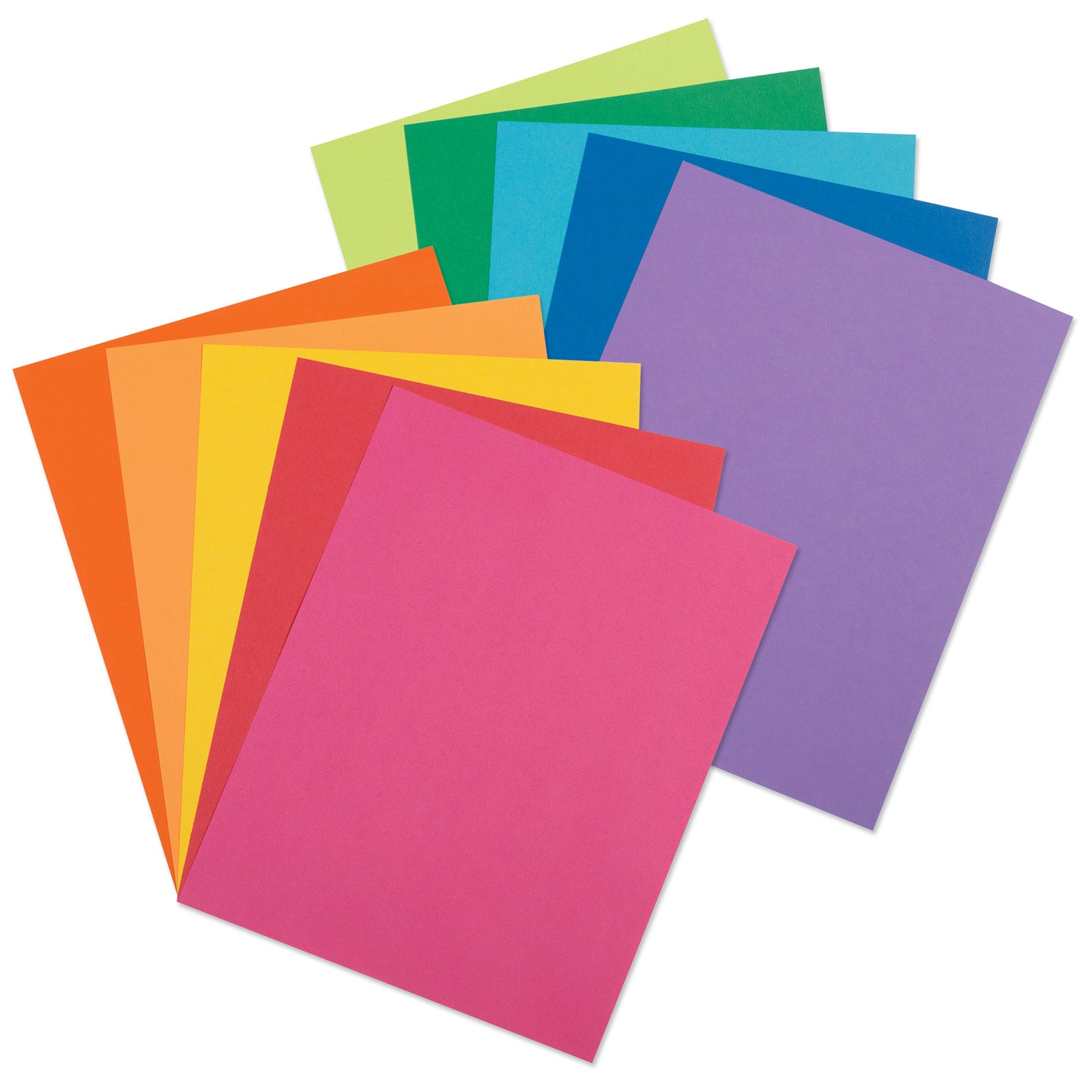 Colorful Card Stock Assortment, 10 Colors, 8-1/2" x 11", 250 Sheets