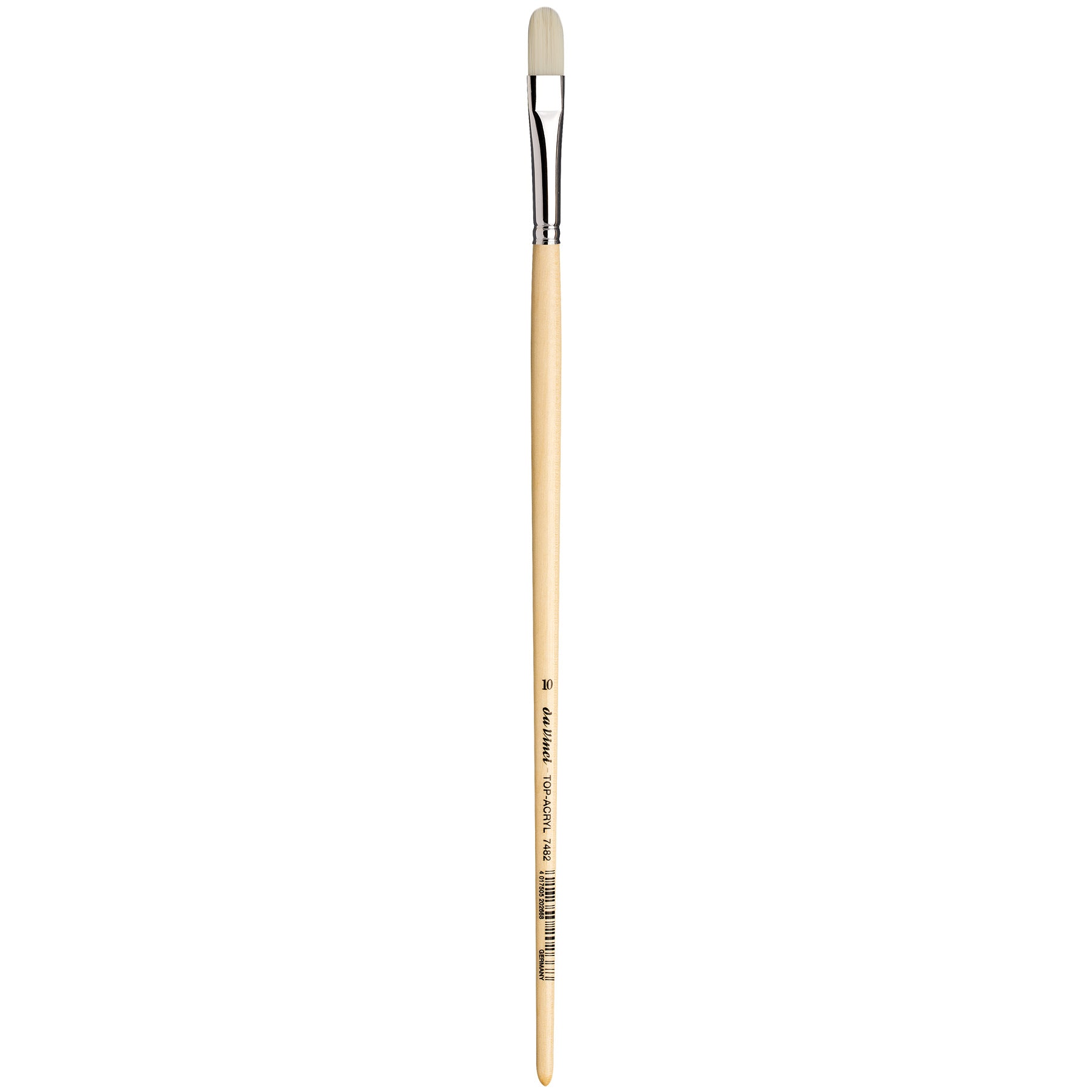 TOP-ACRYL White Brush, Synthetic, Acrylic & Oil, Filbert, Series 7482, Size 10