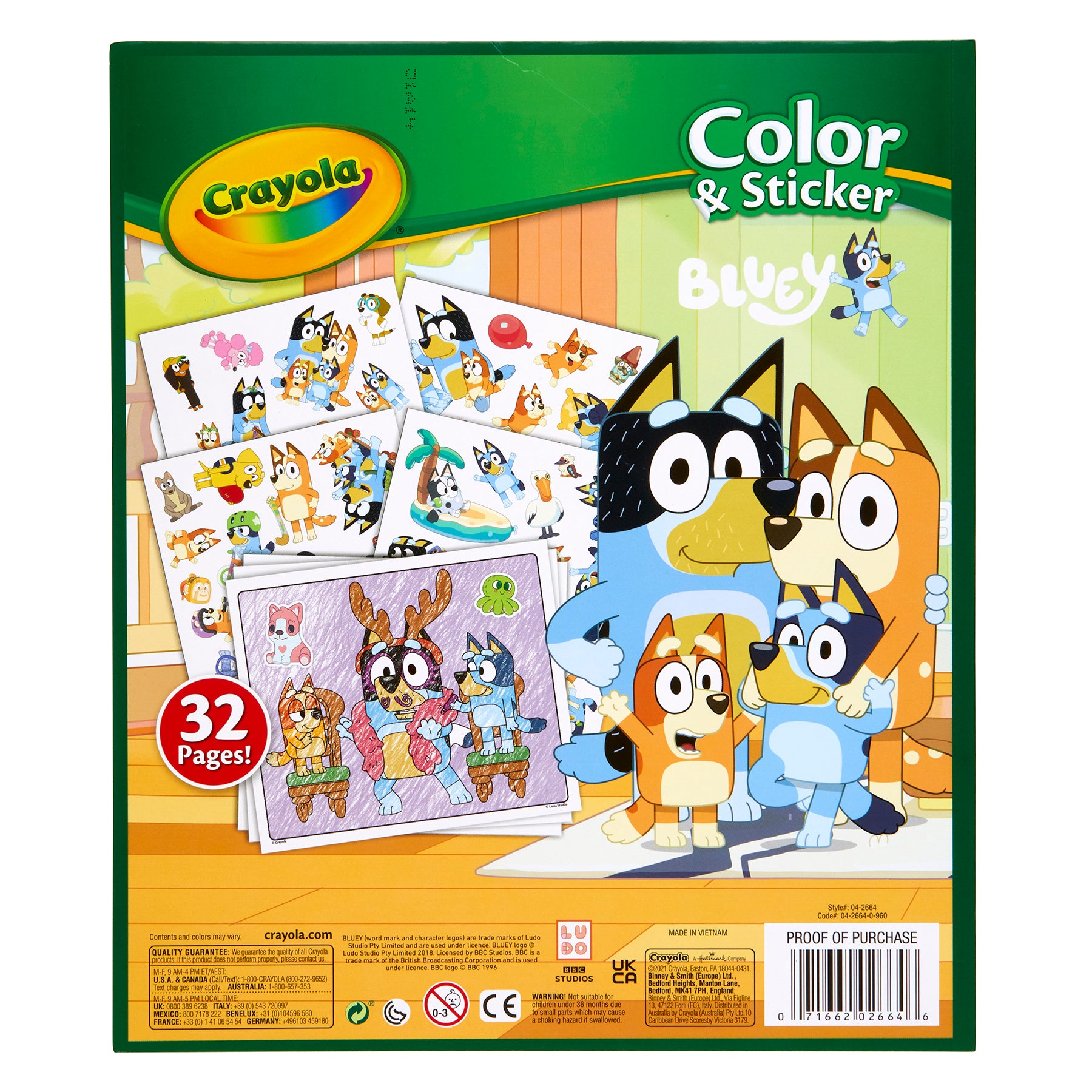 Color & Sticker Book, Bluey