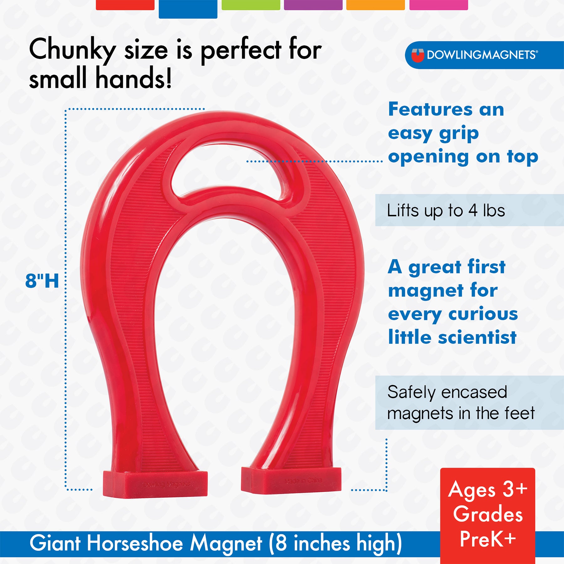 Giant Horseshoe Magnet, 8"