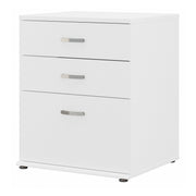 Bush Business Furniture Universal Floor Storage Cabinet with Drawers in White - 28.35" Width x 24.69" Depth x 33.98" Height