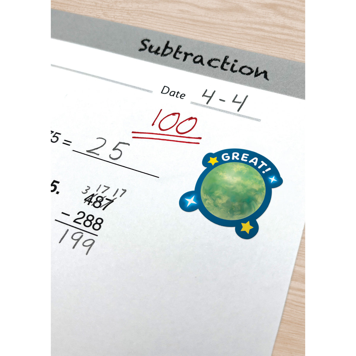 (3 PK) POSITIVE PLANETS STICKERS
