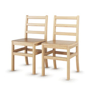 Little Innovator Hardwood Ladder Back Chairs, 16"
