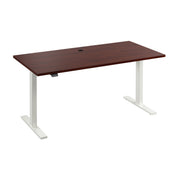 Bush Business Furniture Move 60 Series 60W x 30D Electric Height Adjustable Standing Desk in Hansen Cherry with White Base - 59.45" Width x 29.37" Depth x 27.44" Height
