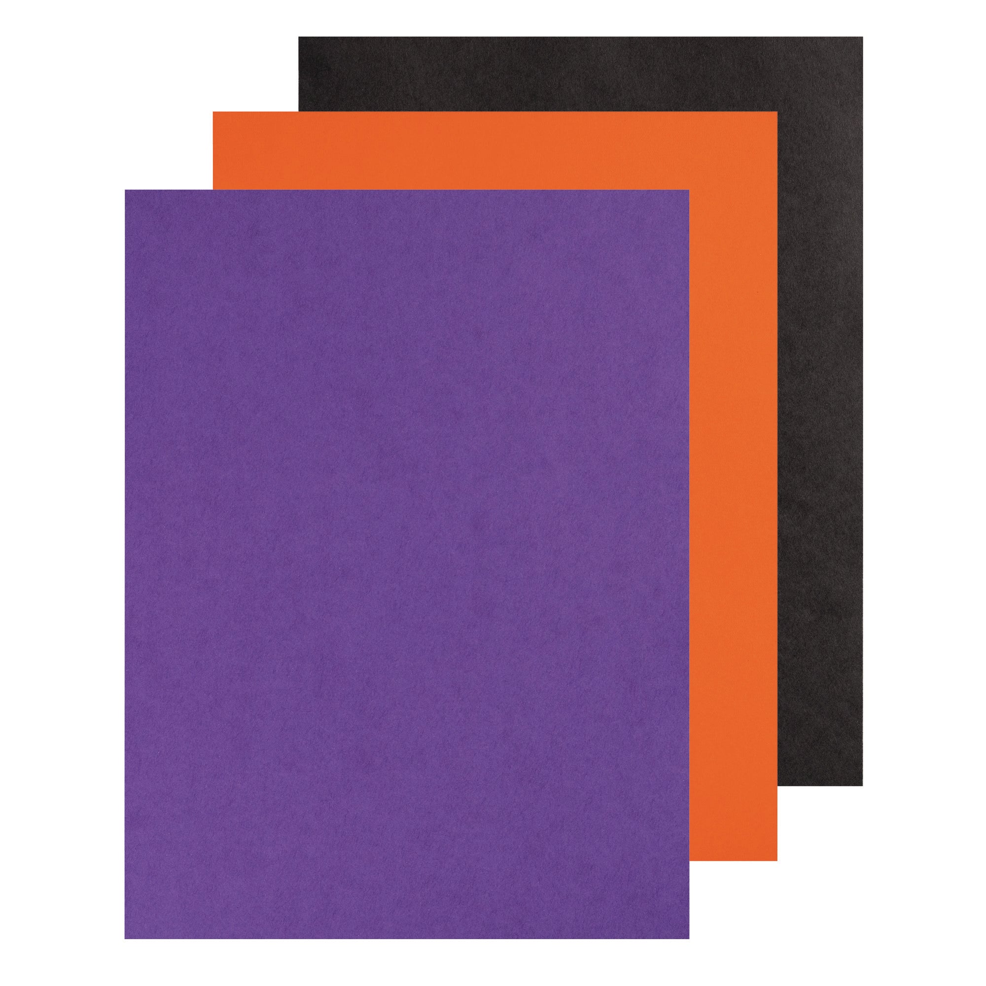 Construction Paper, Heavyweight, Halloween Assortment, Black, Orange, Purple, 9" x 12", 150 sheets