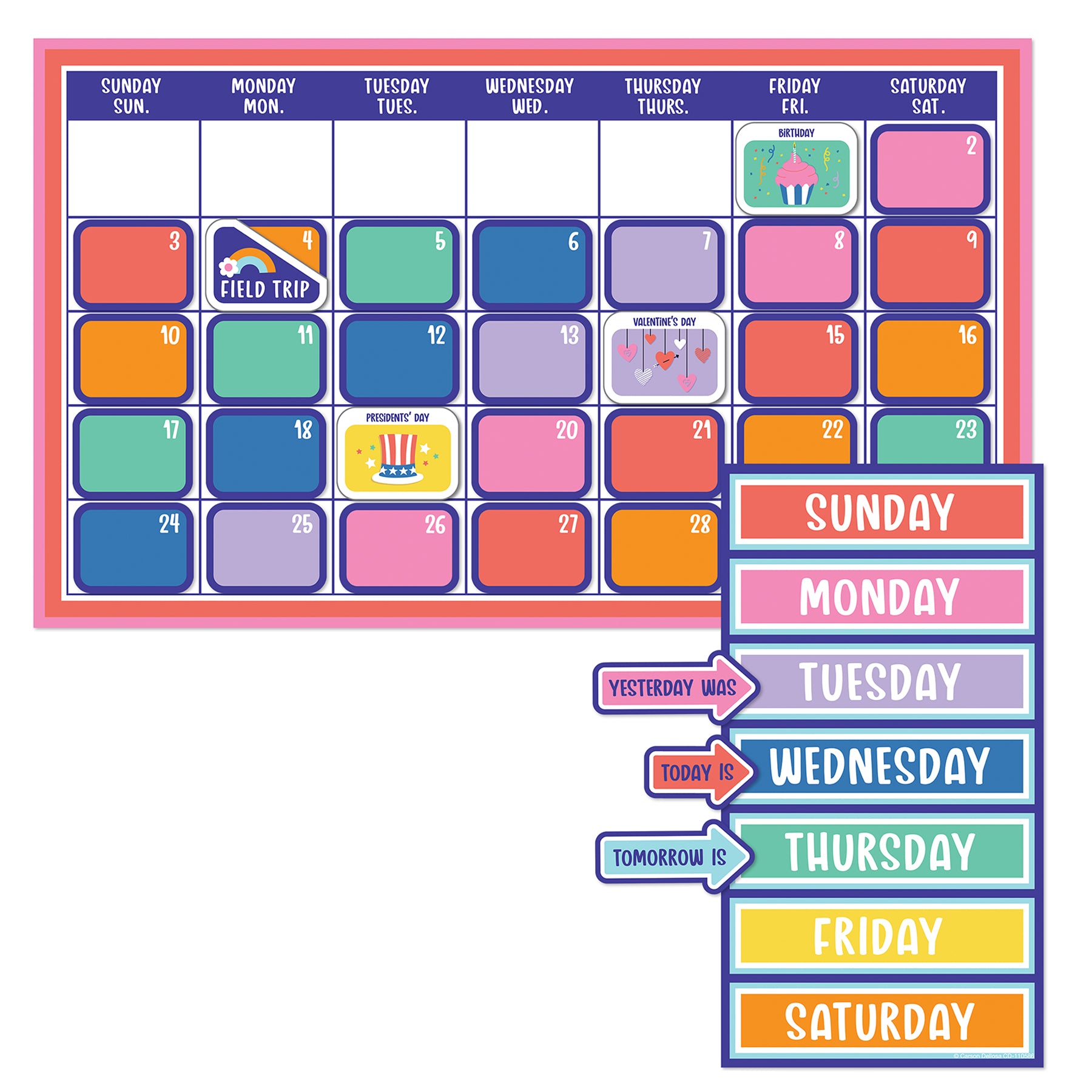 We Stick Together Calendar Bulletin Board Set