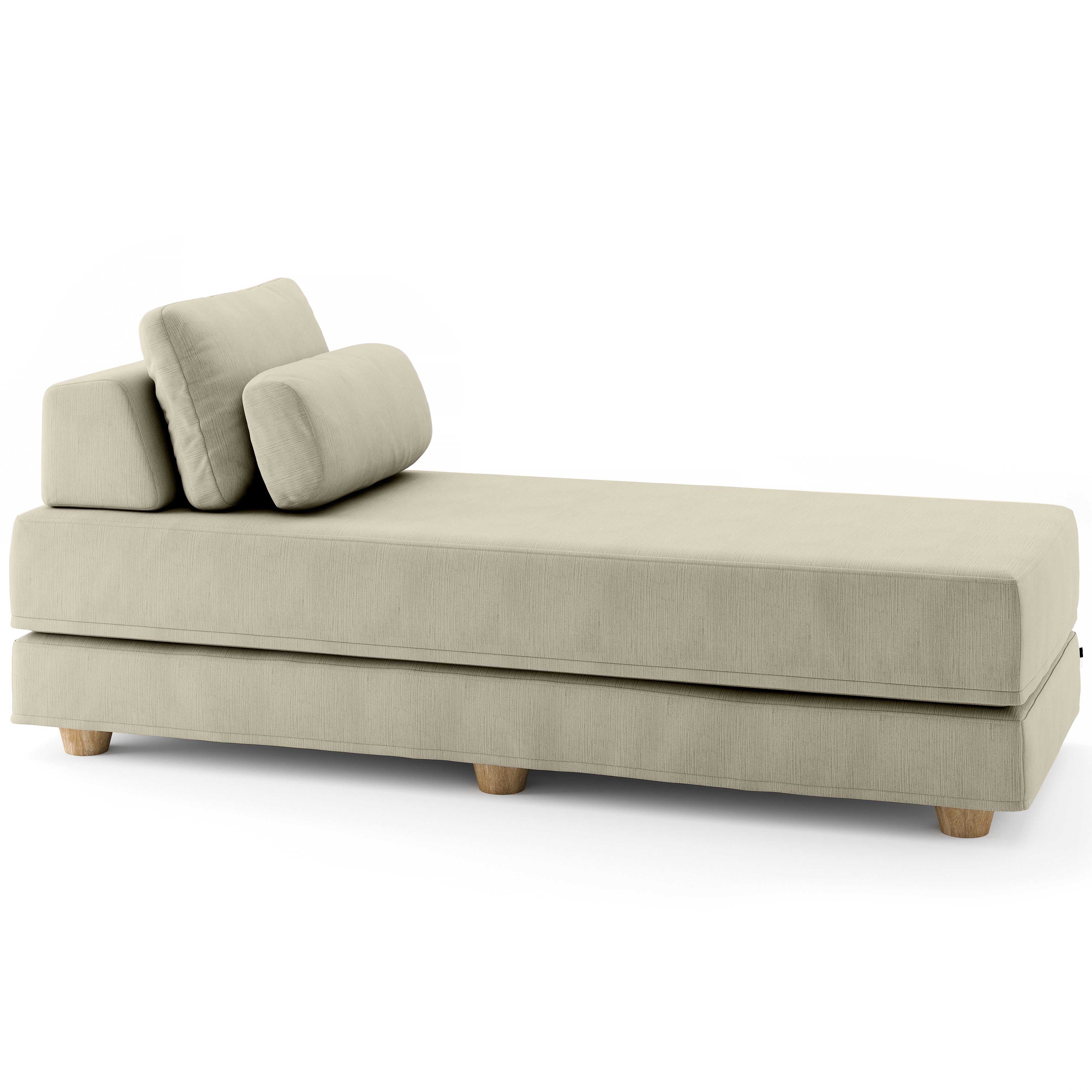 Jaxx Balshan Chaise Lounge Daybed, Ivory