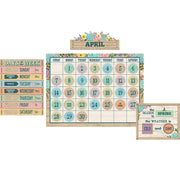 Rustic Bloom Calendar Bulletin Board