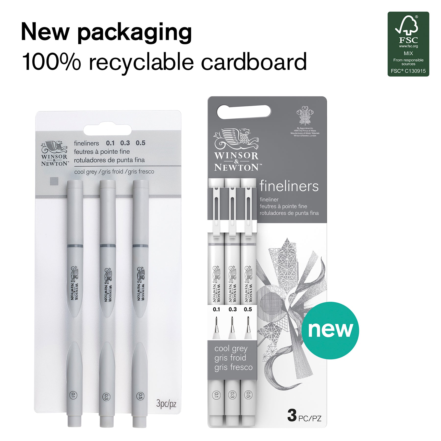 WN FineLiner - Cool Grey - Set of 3 (Assorted)