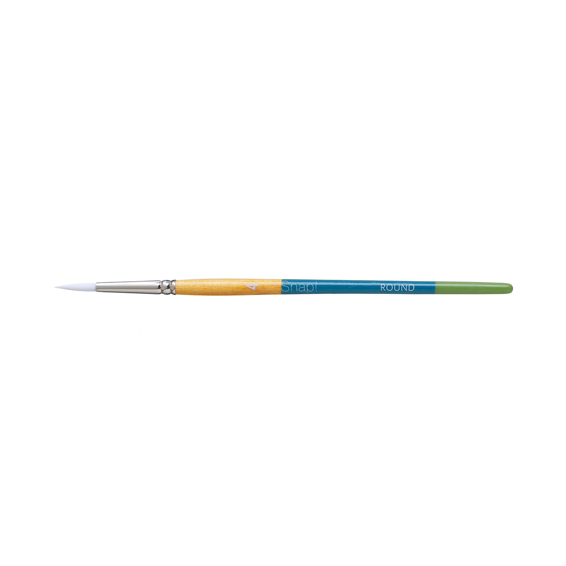 Snap! Round Brush, Synthetic Bristles, Short Handle Mixed Media Paintbrush, Multicolor, Size 4, 1 Count