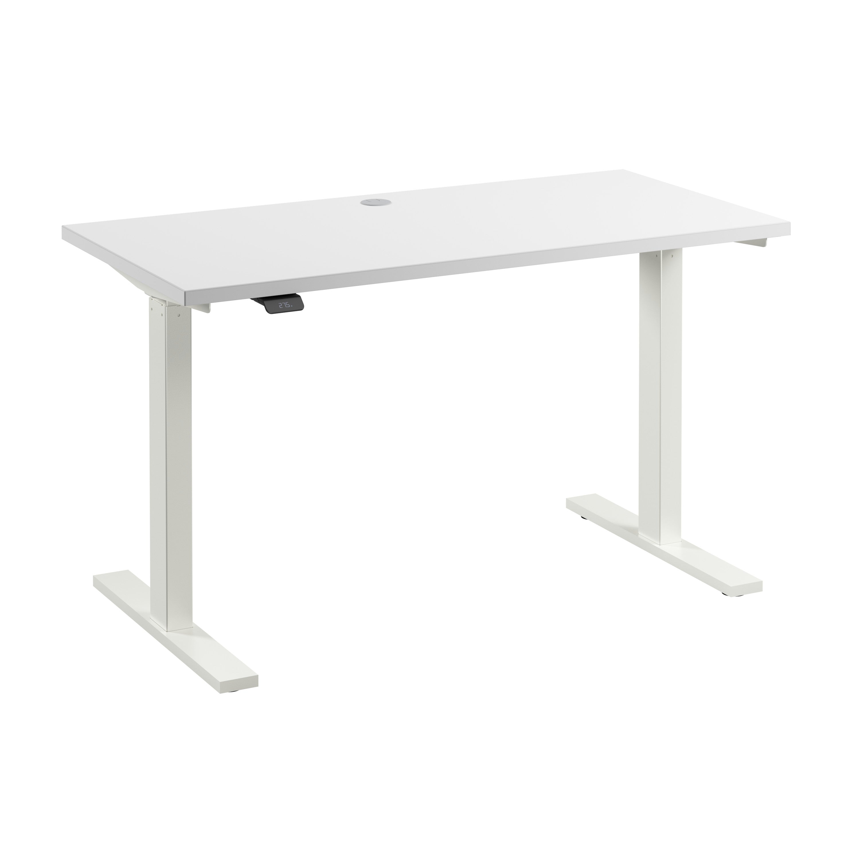 Bush Business Furniture Move 60 Series 48W x 24D Electric Height Adjustable Standing Desk in White with White Base - 47.6" Width x 23.62" Depth x 27.44" Height