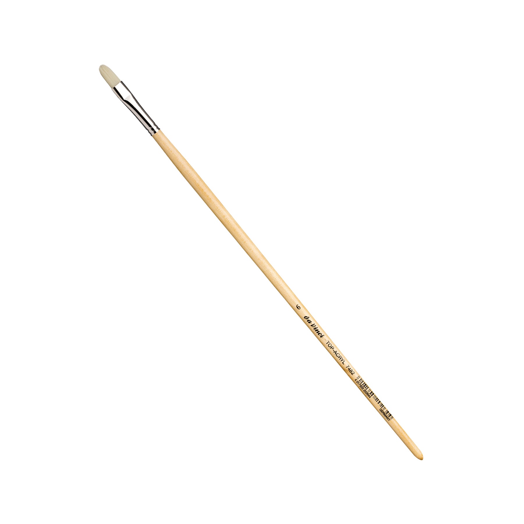 TOP-ACRYL White Brush, Synthetic, Acrylic & Oil, Filbert, Series 7482, Size 6