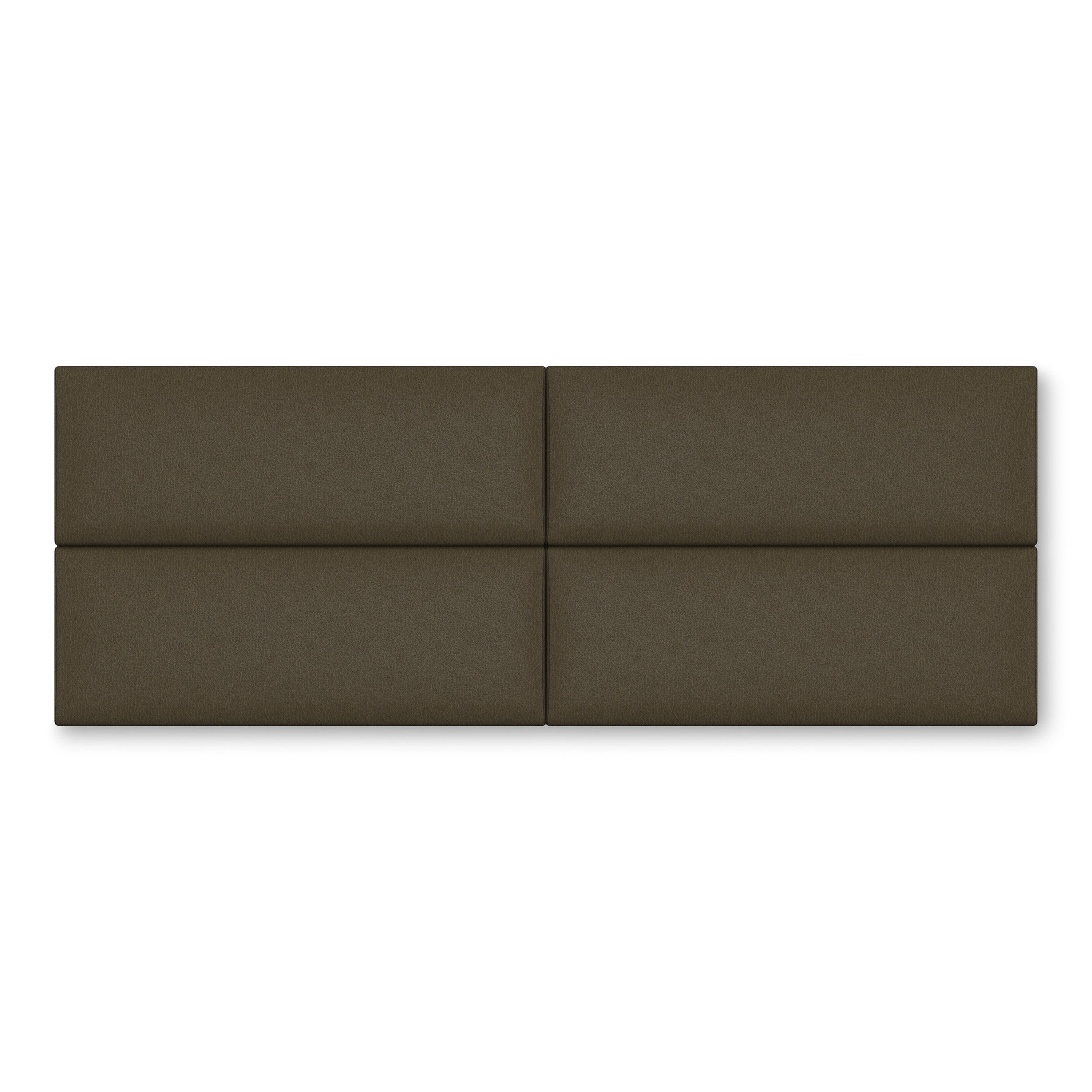 Jaxx Panelist Modern Padded Headboard – Set of 4 Wall Mounted Panels (Each 11.25" x 30") - Queen, Vegan Leather, Black