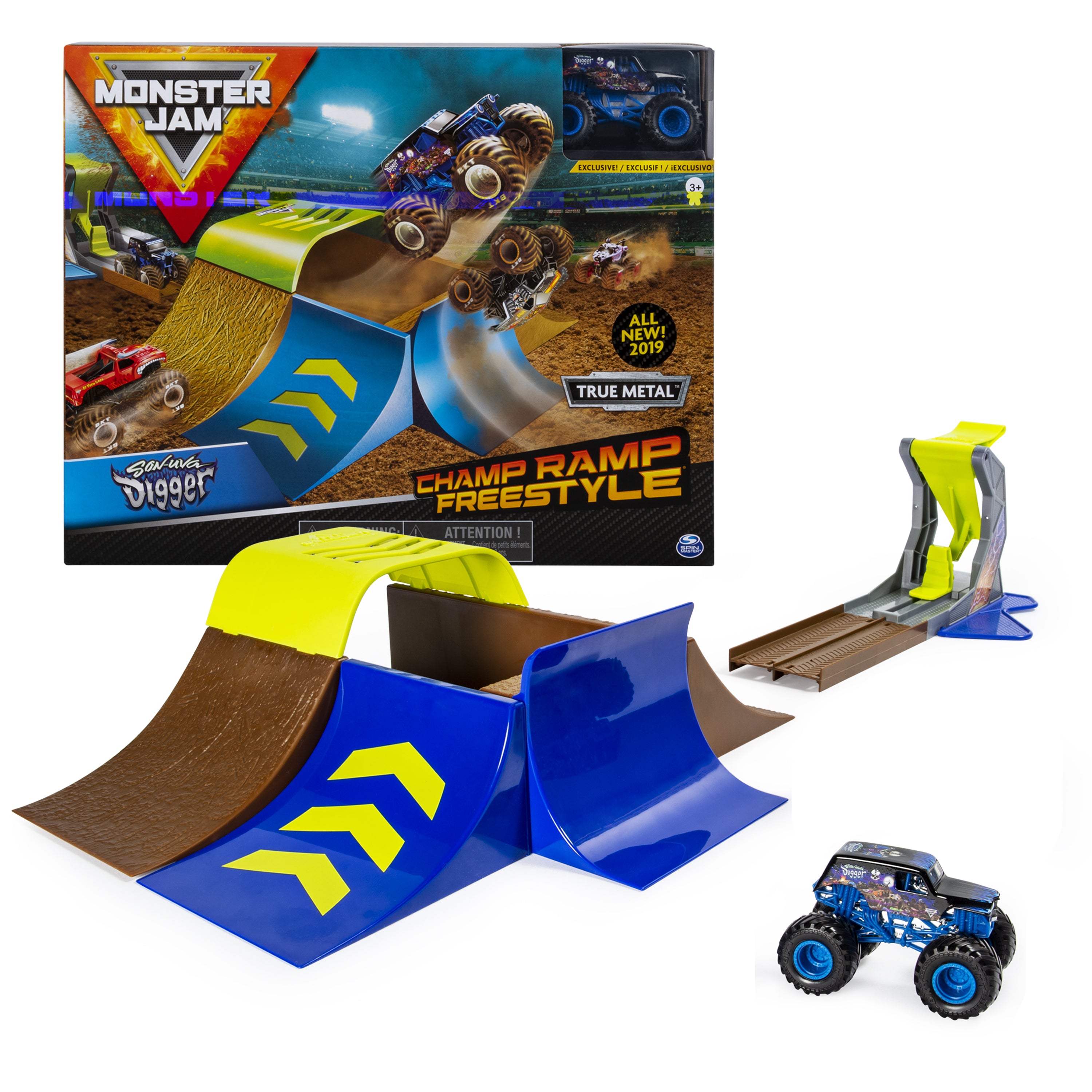 Master Carton Monster Jam 1to64VehiclePlayset Assortment 3pkM01