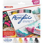 edding 5400 Acrylic 3D Double Liner - Set of 5 Assorted - Basic
