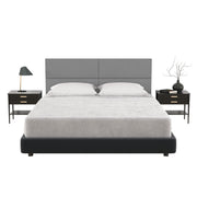Jaxx Panelist Modern Padded Headboard – Set of 4 Wall Mounted Panels - Queen, Mouse Grey Microvelvet