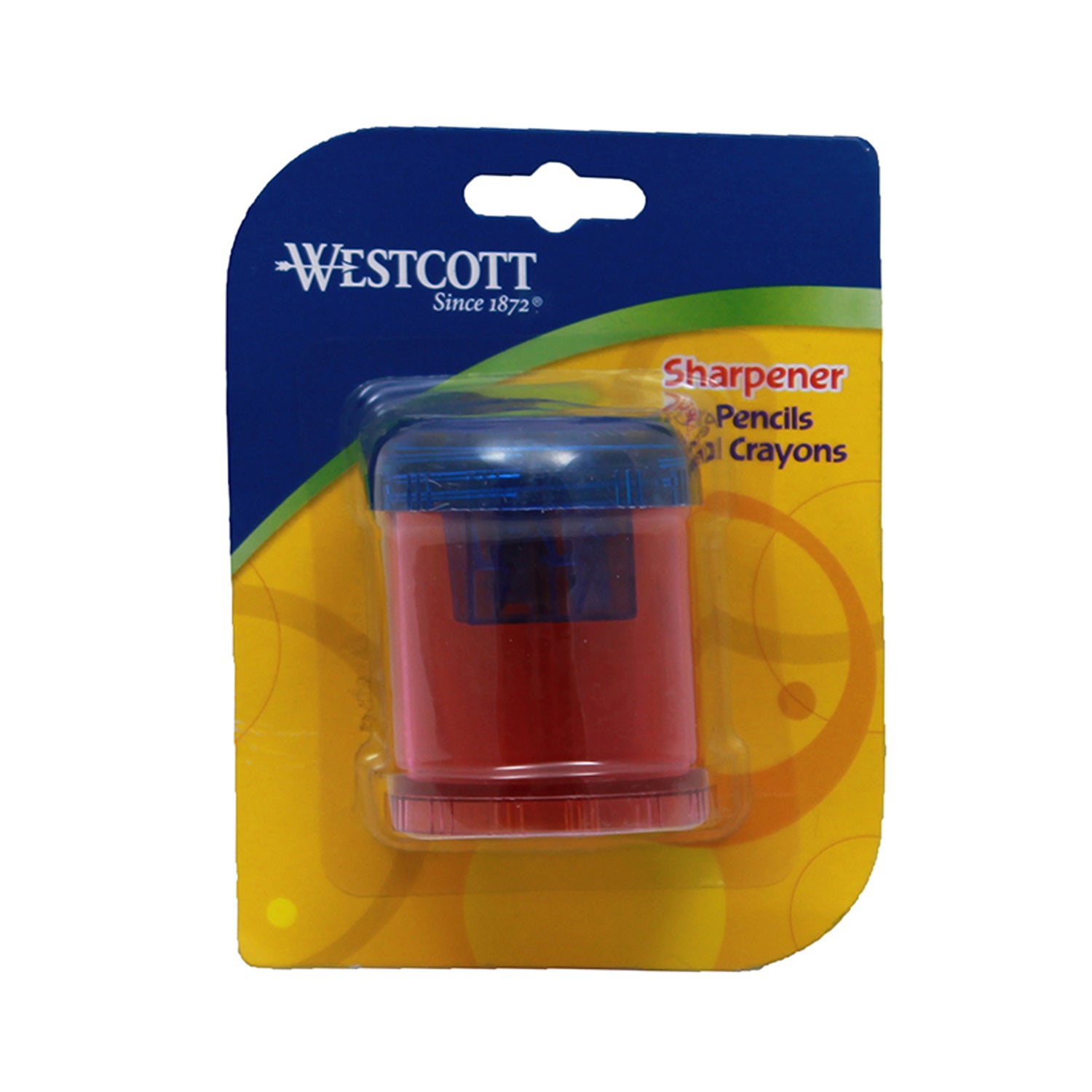 Plastic Manual Pencil and Crayon Sharpener, 2-Hole, Assorted Colors (No Color Choice)