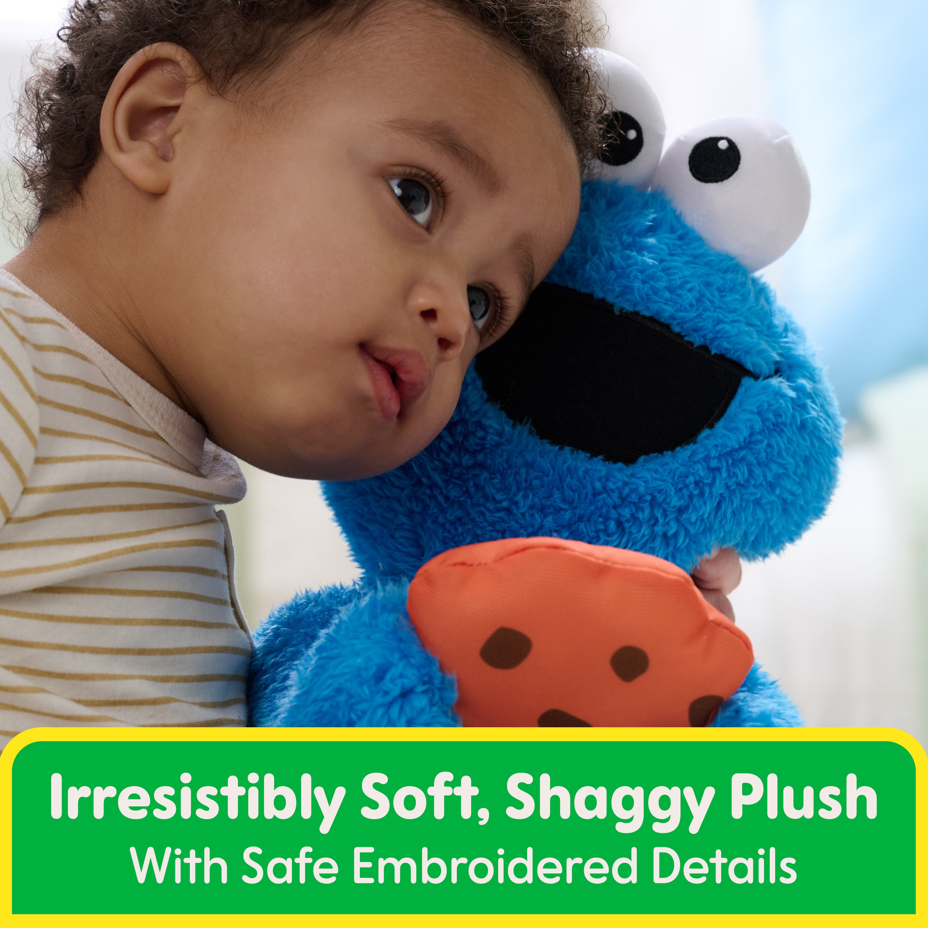 GUND Sesame Street Official Peek-a-Boo Cookie Monster Plush, Stuffed Animal Sensory Toy for Babies and Toddlers, Ages 1 and Up, Blue, 11”
