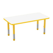 24" x 48" Rectangle Dry-Erase Activity Table with Adjustable Chunky Legs - Whiteboard/Yellow