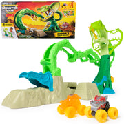 Monster Jam Mini Jams, Cobra’s Crazy Escape 28” Motorized Playset, 2 Exclusive Die-Cast ThunderROARus and JCB Digatron Monster Trucks, Kids Toys for Boy and Girls Ages 3 and up