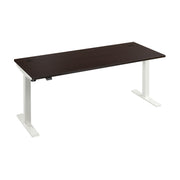 Bush Business Furniture Move 40 Series 72W x 30D Electric Height Adjustable Standing Desk in Mocha Cherry with White Base - 71.02" Width x 29.37" Depth x 28.17" Height